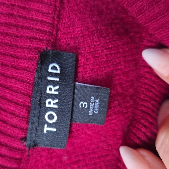 Torrid Pullover Off-Shoulder Sweater red 3x - Picture 8 of 10
